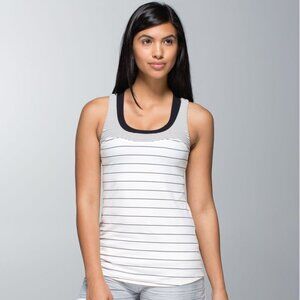 Lululemon Run: First Base Tank - Slalom Stripe Angel Wing / Hyper Stripe
